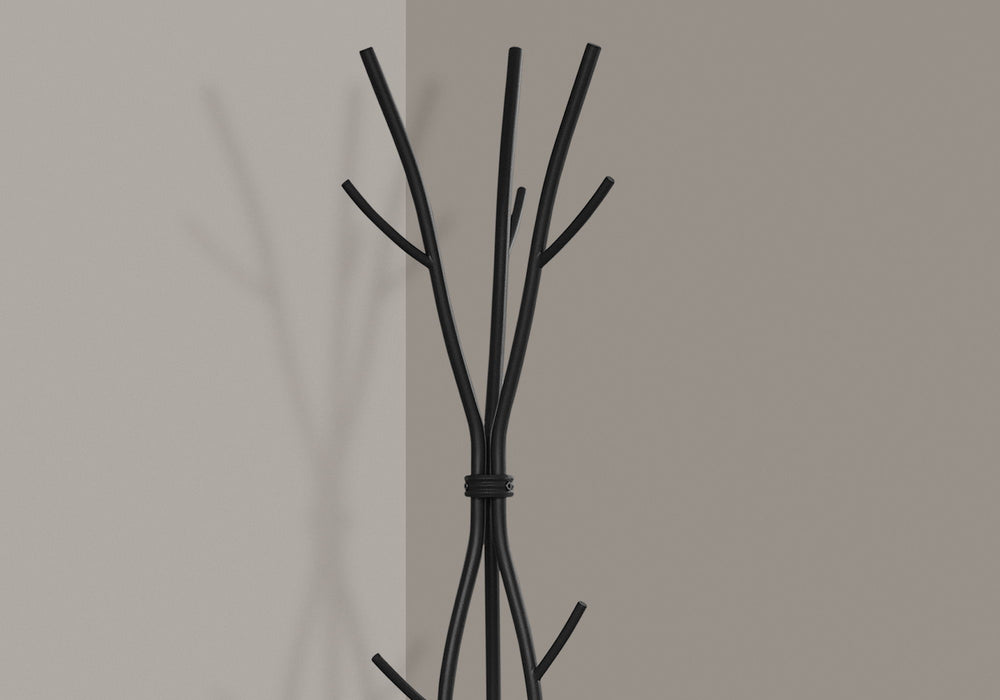 Coat Rack, Hall Tree, Free Standing, 11 Hooks, Entryway, Contemporary & Modern