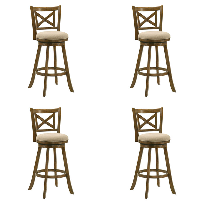 Kodi - Modern Farmhouse Swivel Wood Bar Height Kitchen Bar Stool