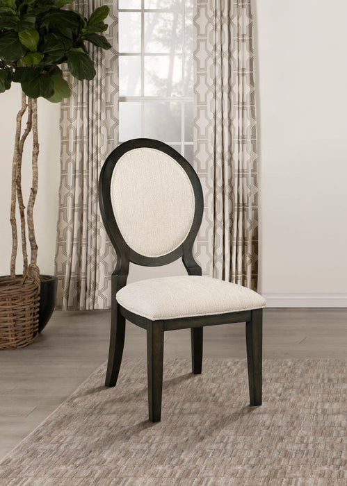 Twyla - Oval Back Dining Side Chair (Set of 2) - Dark Cocoa