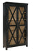Ridgester - Display Cabinet - Light Brown / Black