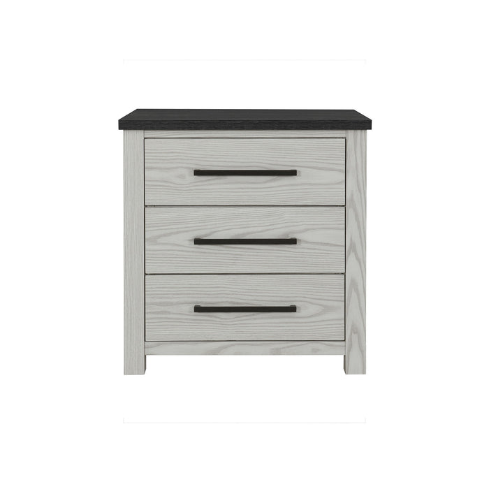 Avery - Nightstand With Top Spacious Drawers, Block Feet - Beige
