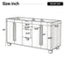 Bathroom Vanity Cabinet Only, 3 Drawers 4 Doors, Soft Close, Adjustable Shelf - Wood