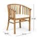 Outdoor Wooden Dining Chairs With Cushions (Set of 2)