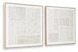 Andorfield - Wall Art Set (Set of 2) - Beige / Black / White