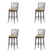 Vince - Commercial Grade Steel Frame Faux Leather Upholstered Swivel Bar Height Barstool