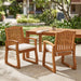 Della - Wood Armchair (Set of 2) Outdoor Dining Chairs - Cream