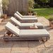 Outdoor Chaise Lounge & Wheels, 5 Position Adjustable Backrest