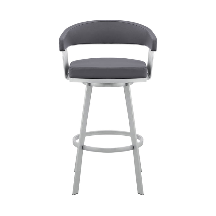 Bronson - Faux Leather Metal Bar Stool