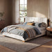 Modern Upholstered Platform Bed Frame With Built-In Reading Lights