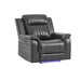 Ian - Power Recliner With Welt And LED Lighting - Charcoal