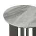 Ciela - Outdoor Round Sintered Stone Side Table With Pedestal Aluminum Base - Dark Bronze