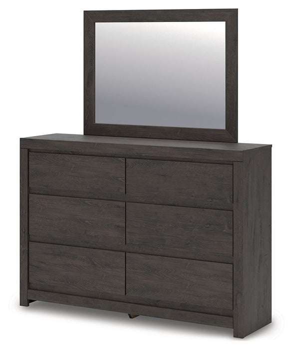 Fraluna - Dresser And Mirror - Charcoal