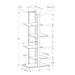 Bookshelf, Bookcase, Etagere, 5 Tie For Office, Contemporary & Modern