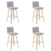 Vienna - Modern Swivel Bar Height Stool - Patterned Oak Wood Frame