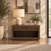 Leanna - Nightstand With Wood Top - Brown Oak