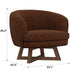 Swivel Accent Chair With Sculptural Base