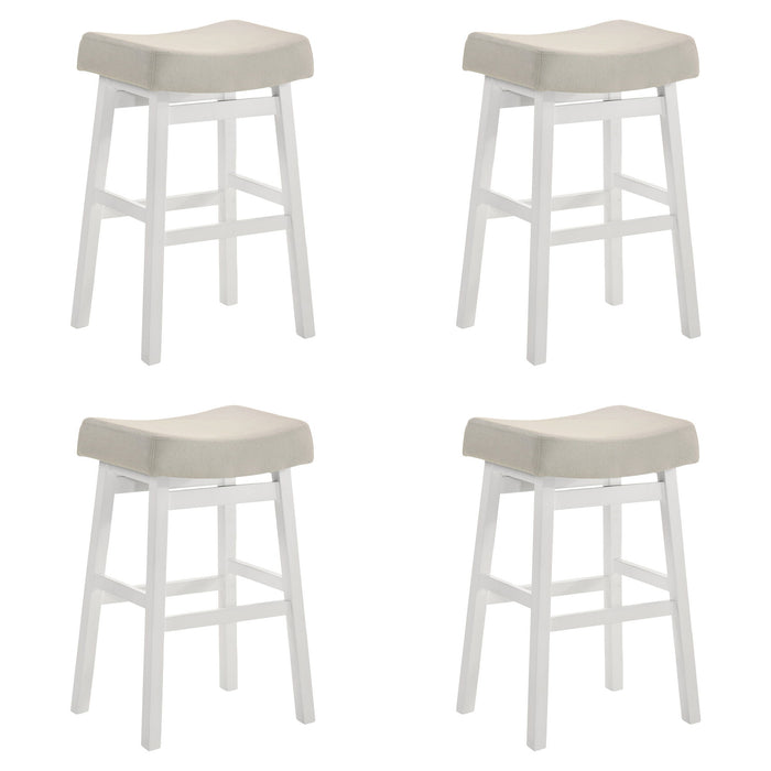 Lenon - Modern Farmhouse Wood Bar Height Kitchen Bar Stool