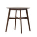 Round Counter Height Dining Table With Thick Rubberwood Legs And Support Beams - Walnut