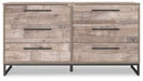 Neilsville - Six Drawer Dresser - Vinyl-Wrapped - Whitewash