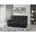 Reclining Console Loveseat - Black - Fabric