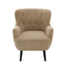 Armchair With Round Arm - Brown