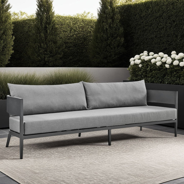 Menorca - Aluminum Outdoor Sofa - Dark Gray