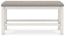 Robbinsdale - Dbl Counter Height Upholstered Dining Bench - Antique White