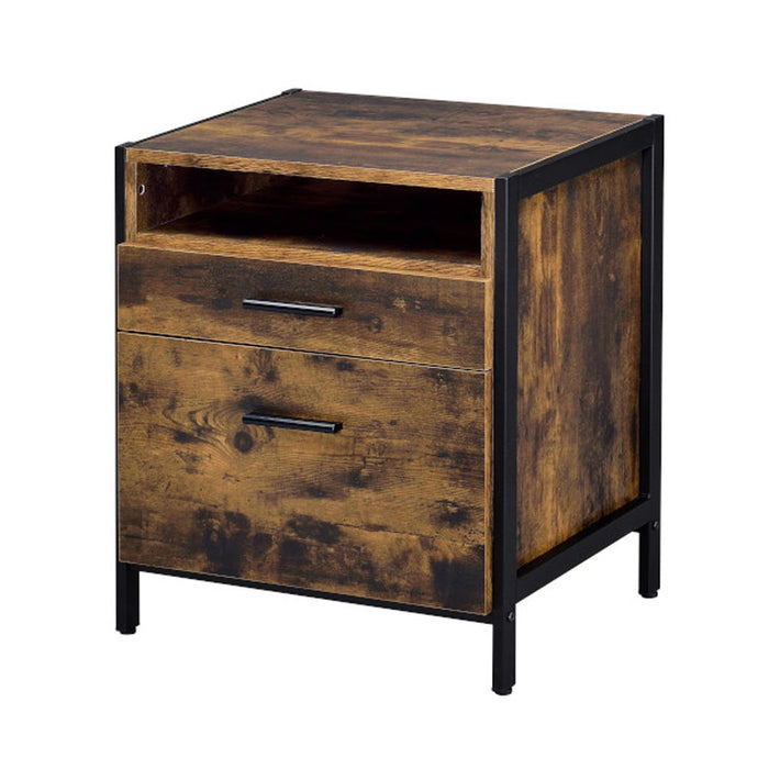 Juvanth - Nightstand - Rustic Oak & Black