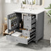Freestanding Bathroom Vanity With Sink, Soft Close Door, 3 Drawers