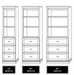 horizontal murphy bed cabinet with shelves and drawers Sacramento