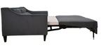 Omnia Leather Harmony sleeper sofa converted into a comfortable bar-free sleeper bed