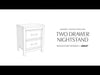 Kerisden - Two Drawer Night Stand - White / Brown