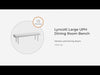 Lyncott - Large Upholstered Dining Room Bench - Gray / Brown