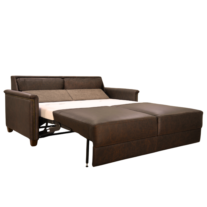 Omnia Leather Retreat Queen sleeper sofa in premium fabric upholstery