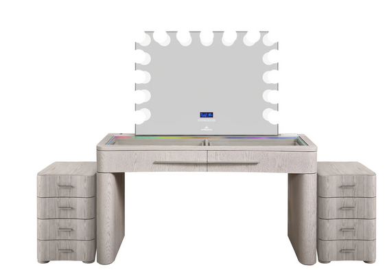 SlayStation® Willow Vanity Table w/ RGB Light & Mirror | Sacramento Furniture Store