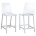 Juelia Clear Acrylic Counter Chair Chrome (Set of 2)