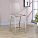 Juelia Clear Acrylic Counter Chair Chrome (Set of 2)