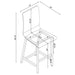Juelia Clear Acrylic Counter Chair Chrome (Set of 2)