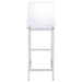 Juelia Clear Acrylic Bar Chair Chrome (Set of 2)