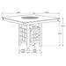 Gabriel 5-piece Square Counter Height Dining Set Cappuccino