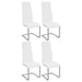 Montclair Upholstered Dining Side Chair White (Set of 4)