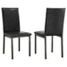 Garza Upholstered Dining Side Chair Dark Brown (Set of 2)
