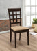 Gabriel Lattice Back Dining Side Chair Cappuccino (Set of 2)