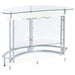 Amarillo Freestanding Glass Top Home Bar Wine Cabinet White