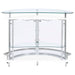 Amarillo Freestanding Glass Top Home Bar Wine Cabinet White