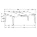 Louise 5-piece Rectangular Extension Leaf Dining Set Black