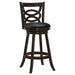 Calecita Wood Swivel Bar Chair Cappuccino (Set of 2)