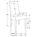 Stanton 5-piece Rectangular Dining Table Set Grey