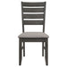 Dalila 6-piece Rectangular Dining Table Set Dark Grey
