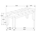 Dalila 6-piece Rectangular Dining Table Set Dark Grey